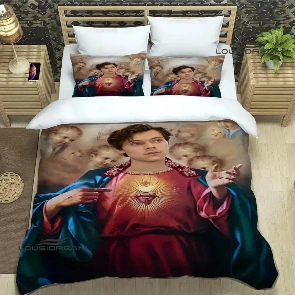 Singer H-Harry-Styles Bedding Sets exquisite bed supplies set duvet cover bed comforter set bedding set luxury birthday gift EU King 240x220cm
