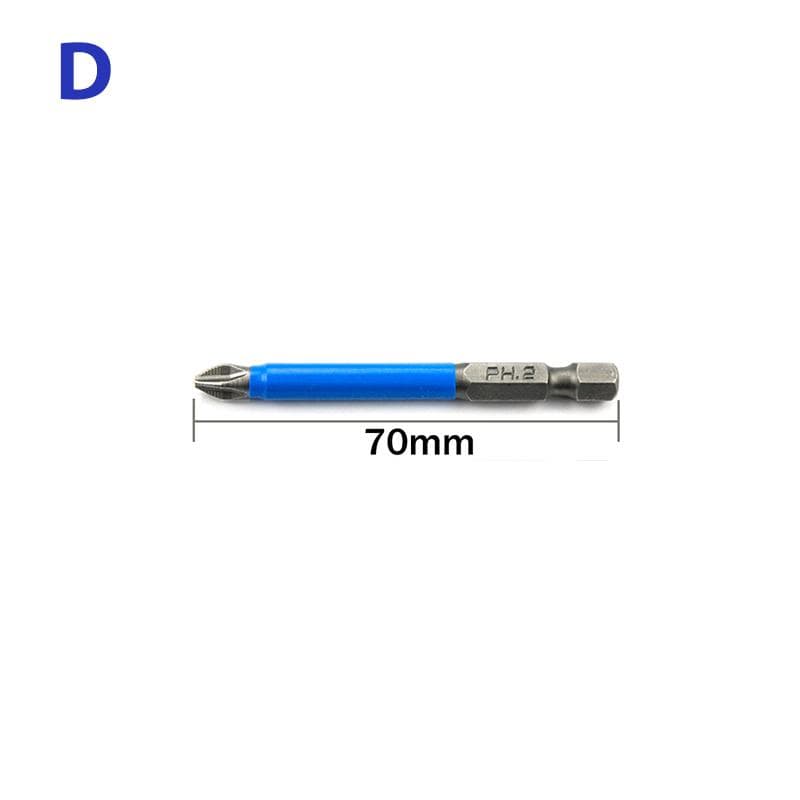 Magnetic Anti Slip Electric Screwdriver Bits 1/4 Hex Shank Precision Ph2 70mm