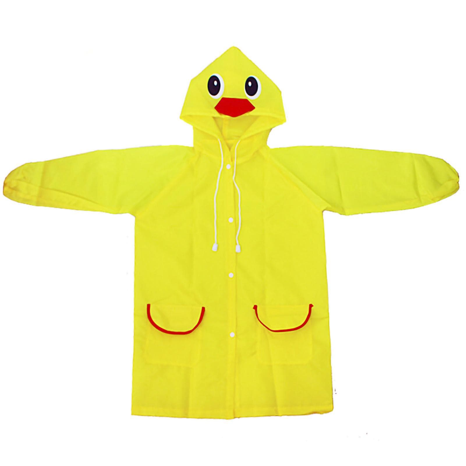 Animal Modeling Children s Raincoat Colorful Cartoon Environmentally Friendly Student Rain Gear yellow