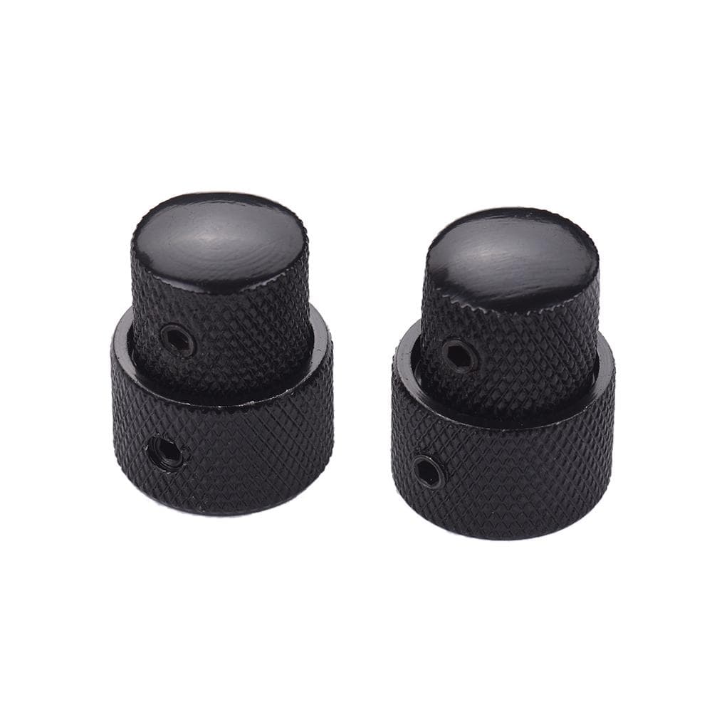 2 Sets Dual Concentric Stacked Control Knobs for Electric Bass Guitars Gold black