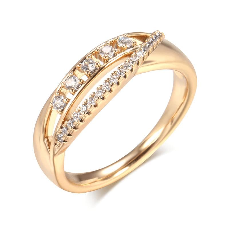 Hollow Geometric Zircon Rings for Women Gold Color Personality Jewelry Daily Match Accessories 11