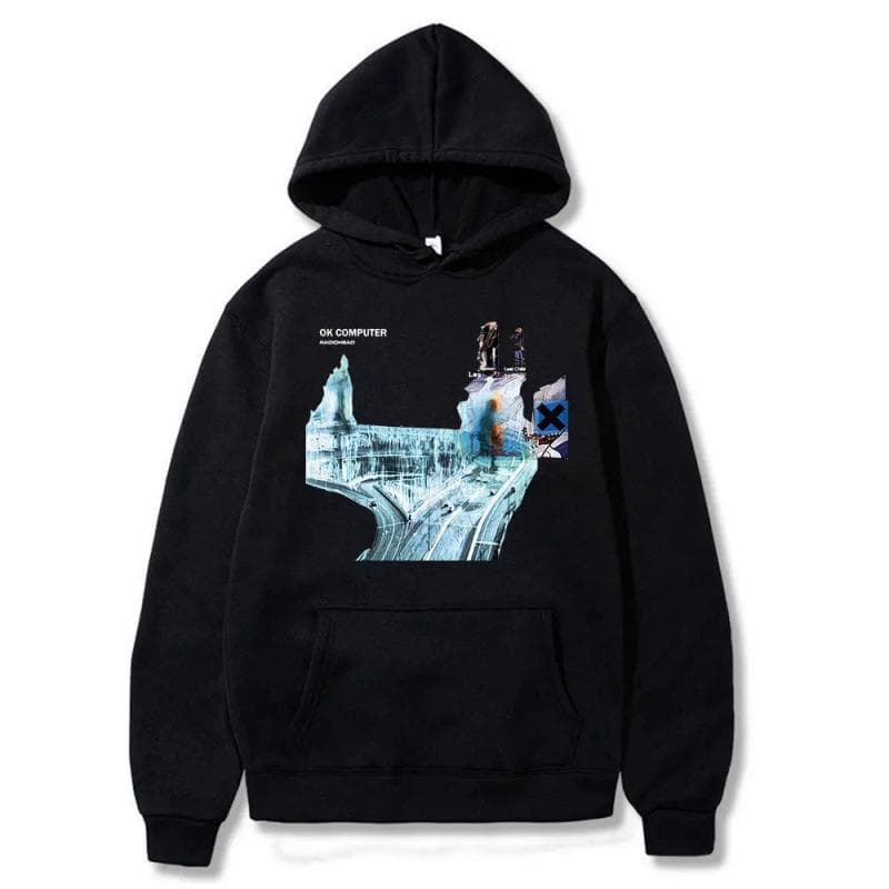 2021 Radiohead Ok Komputer Hoodie S black