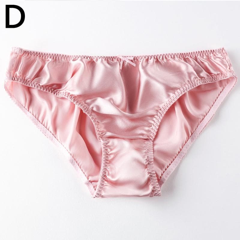 Sexy Women Ladies Satin Silky Briefs Panties Lingerie Underwear Knickers Large Size 3X pink