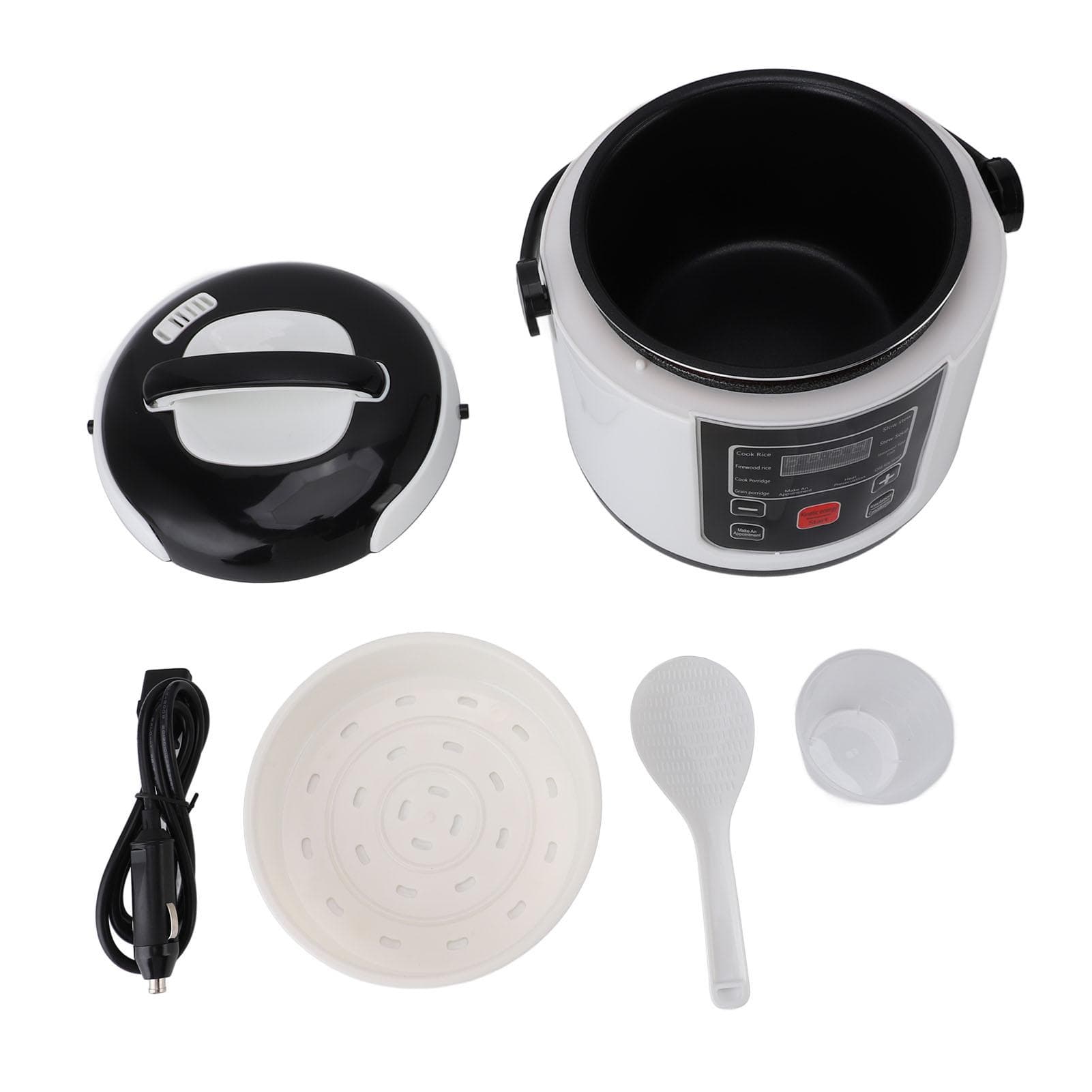 Mini Rice Cooker for Car 24V 200W 2L Multifunctional Portable Small Travel Rice Cooker with Inner L