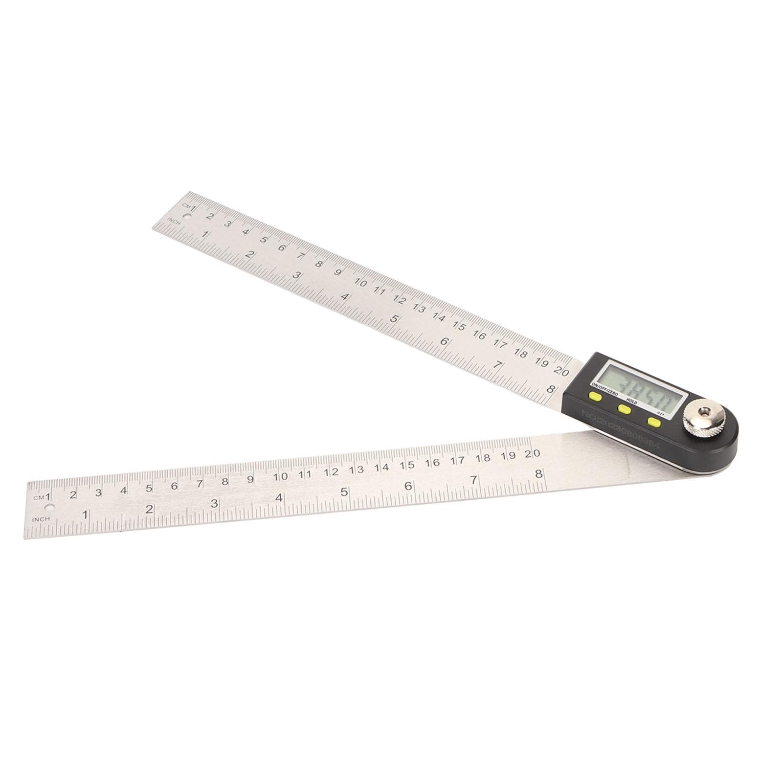 Digital Angle Ruler 200mm 0 to 360 Degree Stainless Steel Lock Function Angle Measuring Tool for
