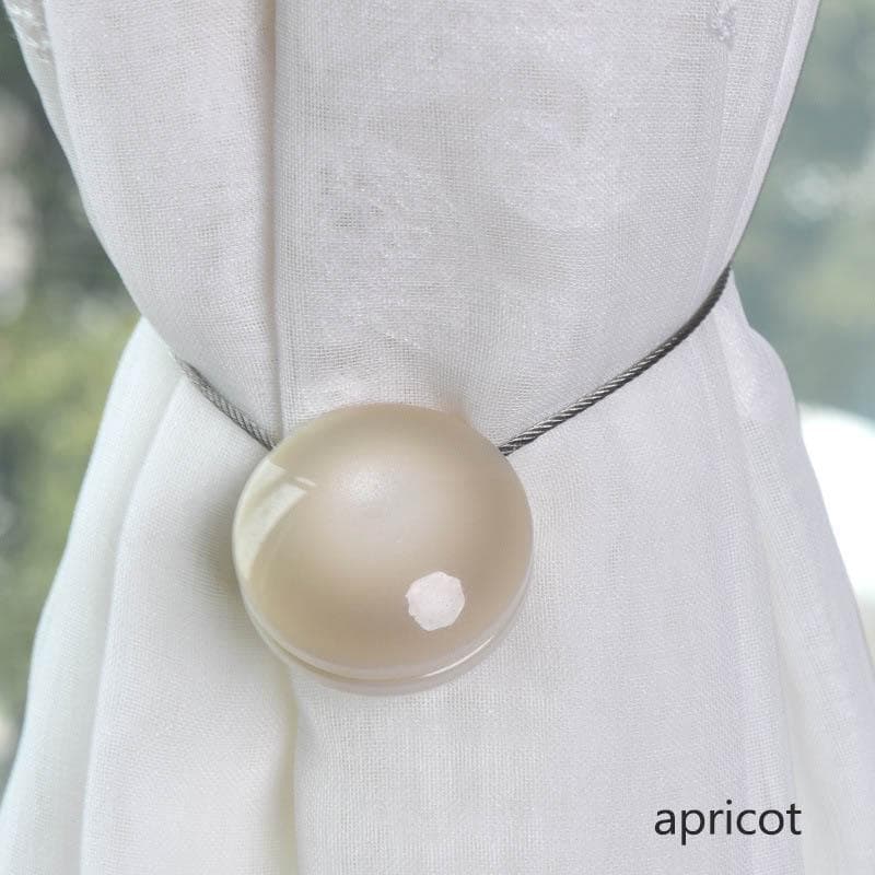 Curtain Straps Tied Resin Home Decor Holder Magnet Simple Cat-eye Buckles European Style S Accessories apricot