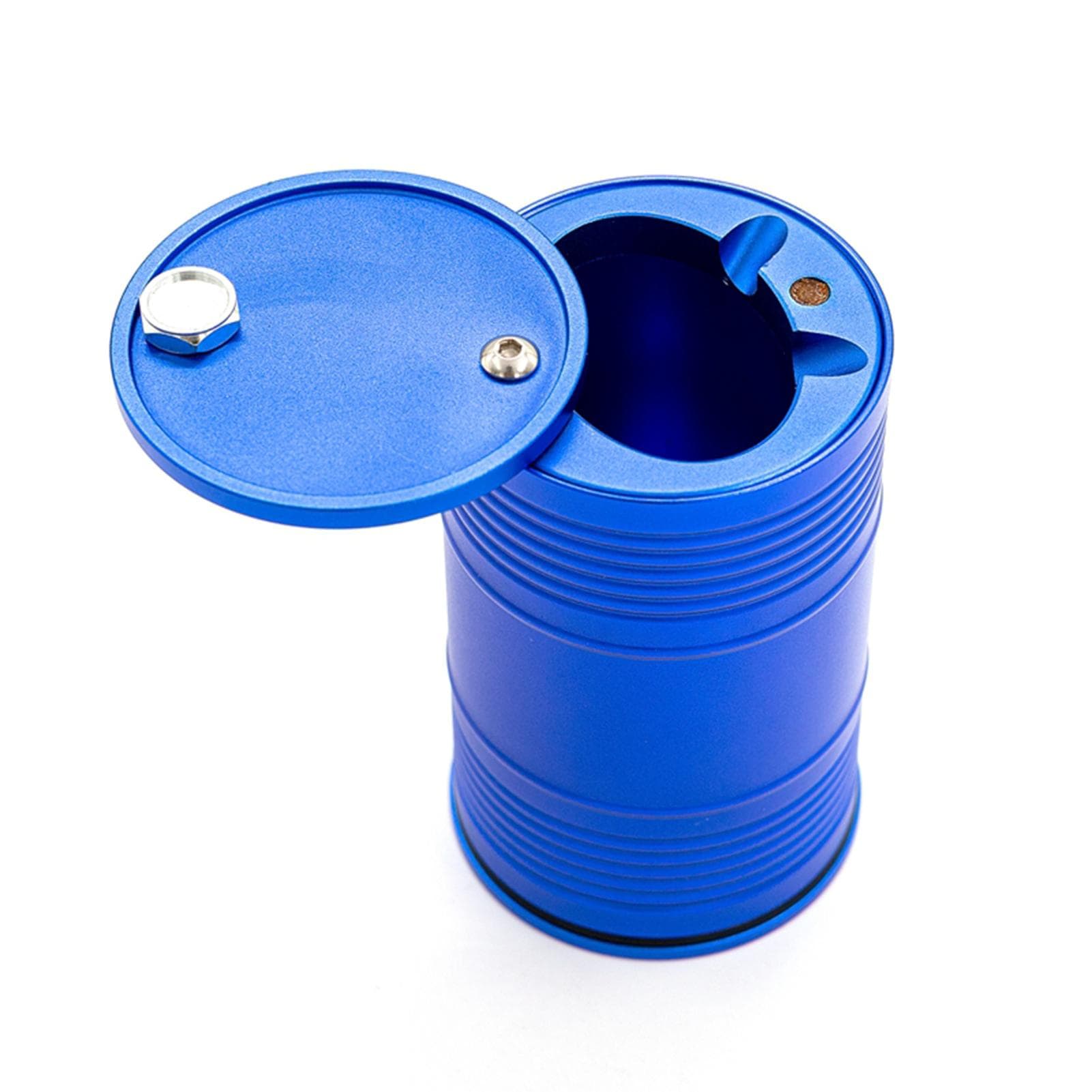 RC Car Simulation Oil Drum Aluminum Alloy Oil Drum Replacement for 1/10 TRX4 Axial SCX10 90046 blue