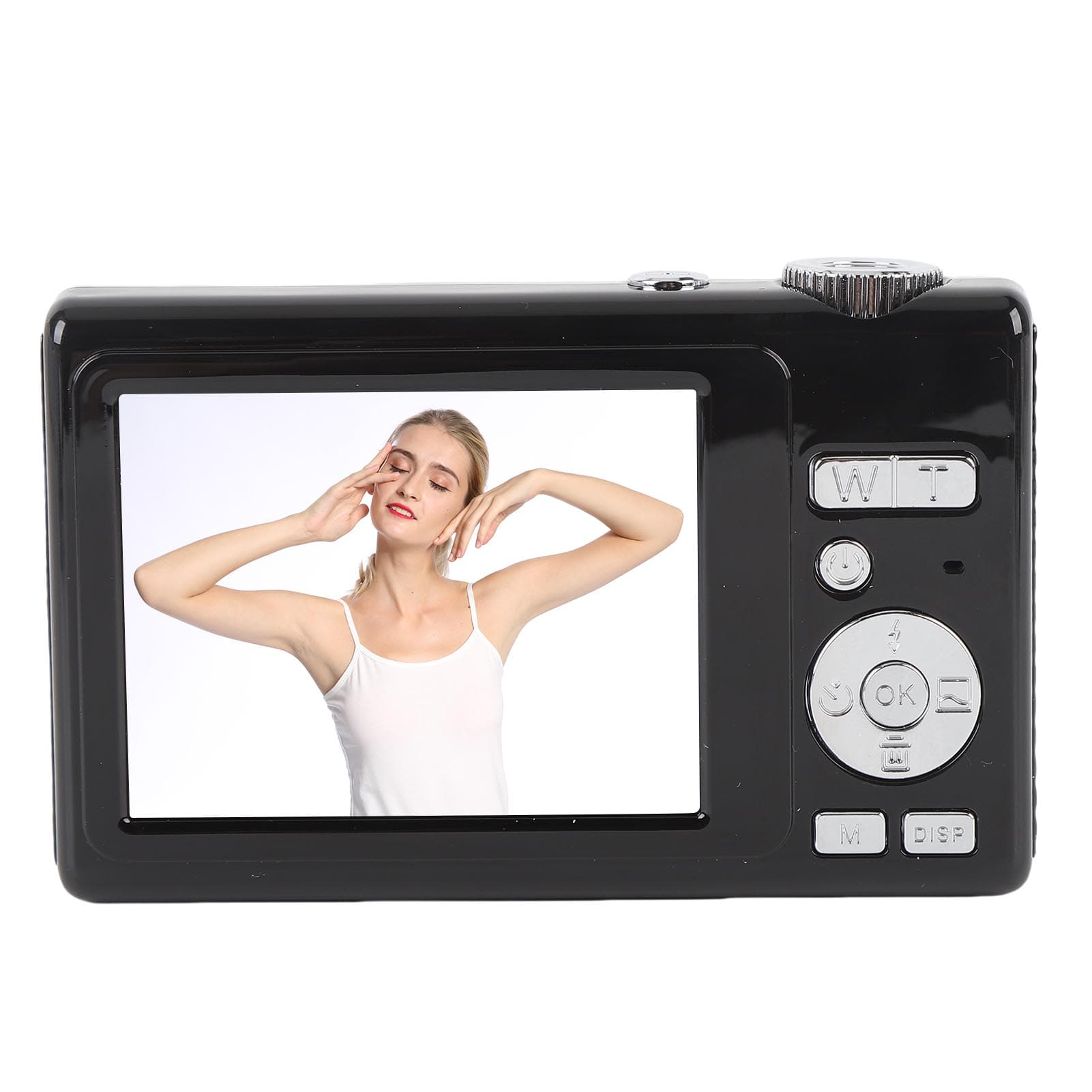 4K Digital Camera 48MP HD Dual Screen 16x Digital Zoom Autofocus Selfie Camera for Photography black