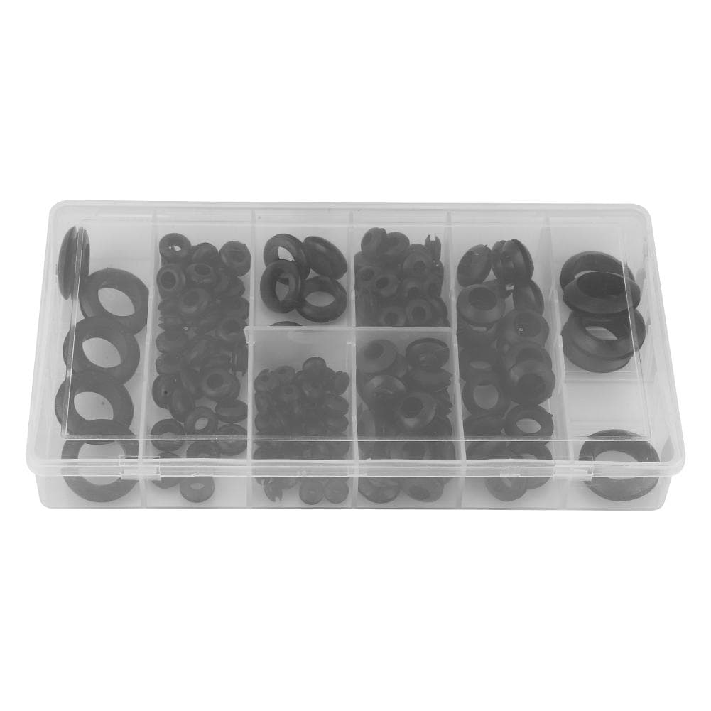 180pcsbox Rubber Grommet 8 Sizes Assortment Set for Protect Wire Cable Hose