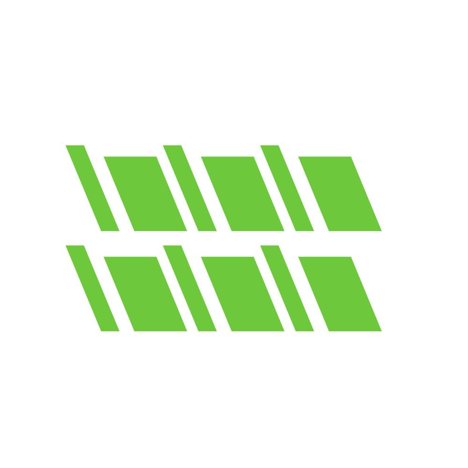 6PCS Reflective Car Wheel Sticker Vinyl Precision Cut Decal Sticker Stripe Racing Wheel Hub Decals green