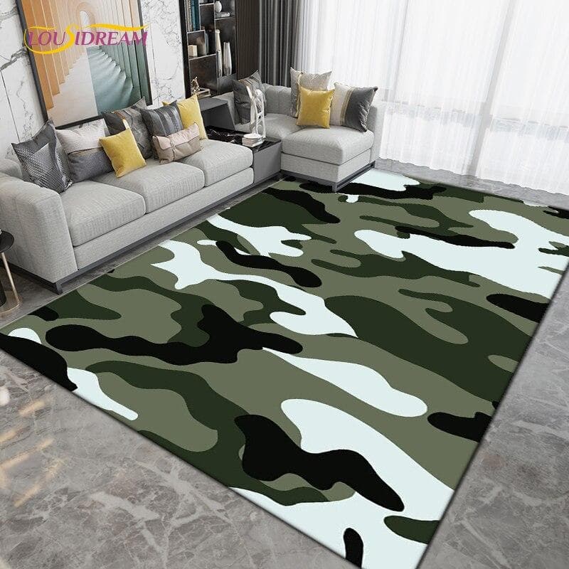 Military Camouflage Carpets for Living Room Bedroom Decorative,Outdoor Camping Rugs,Doormat Kitchen Bathroom Non-slip Floor Mats 40x60cm