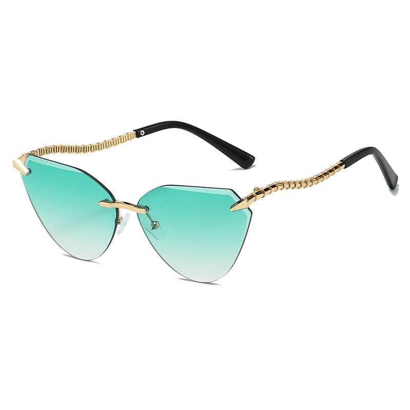 Fashion Cat Eye Metal Sunglasses Women Men Luxury Gradient UV400 Sun Glasses for Outdoor Travel Shopping Eyewear
