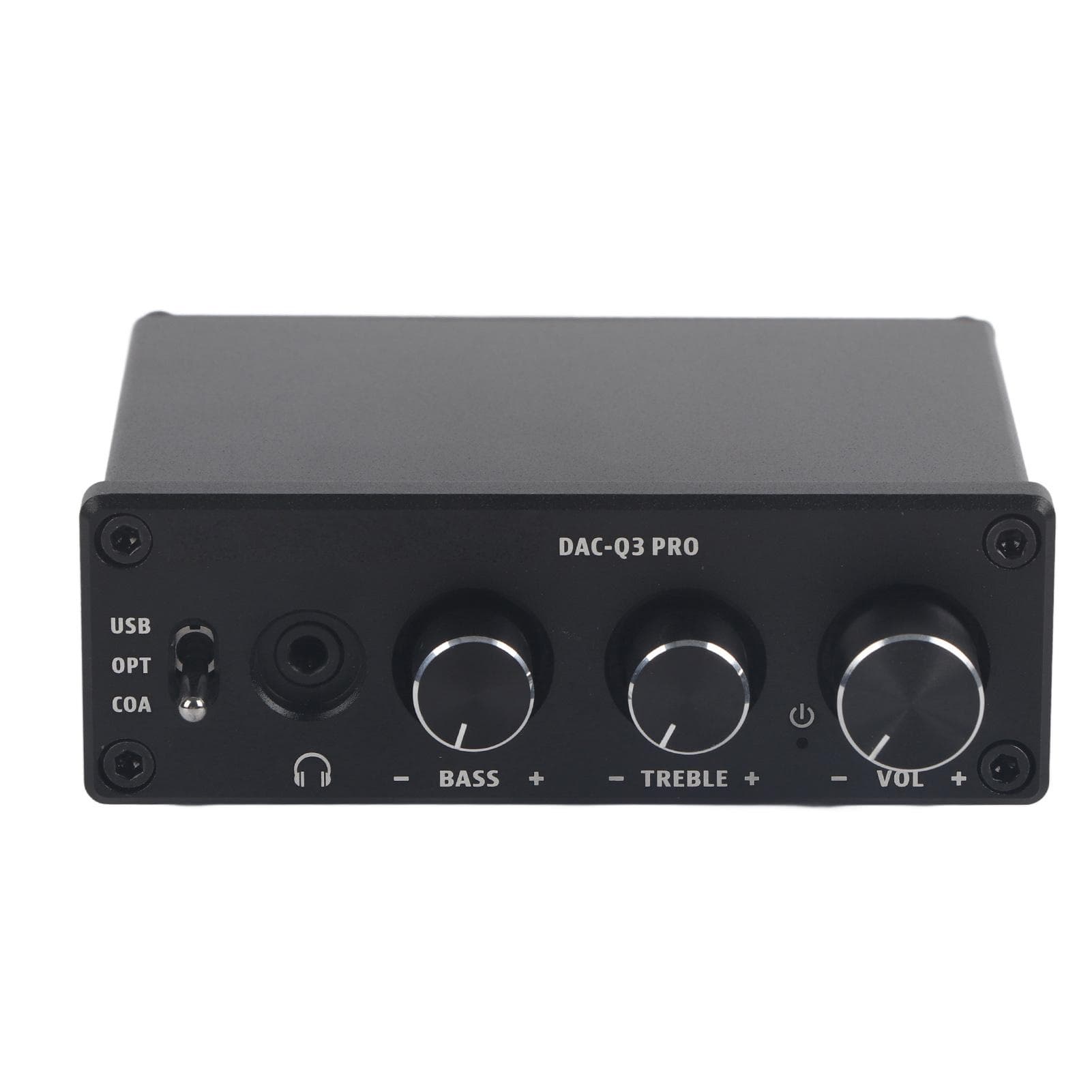 AC Q3 PRO DAC Decoding o Decoder with Headphone Amplifier for 3.5MM Headphones (Silver) black