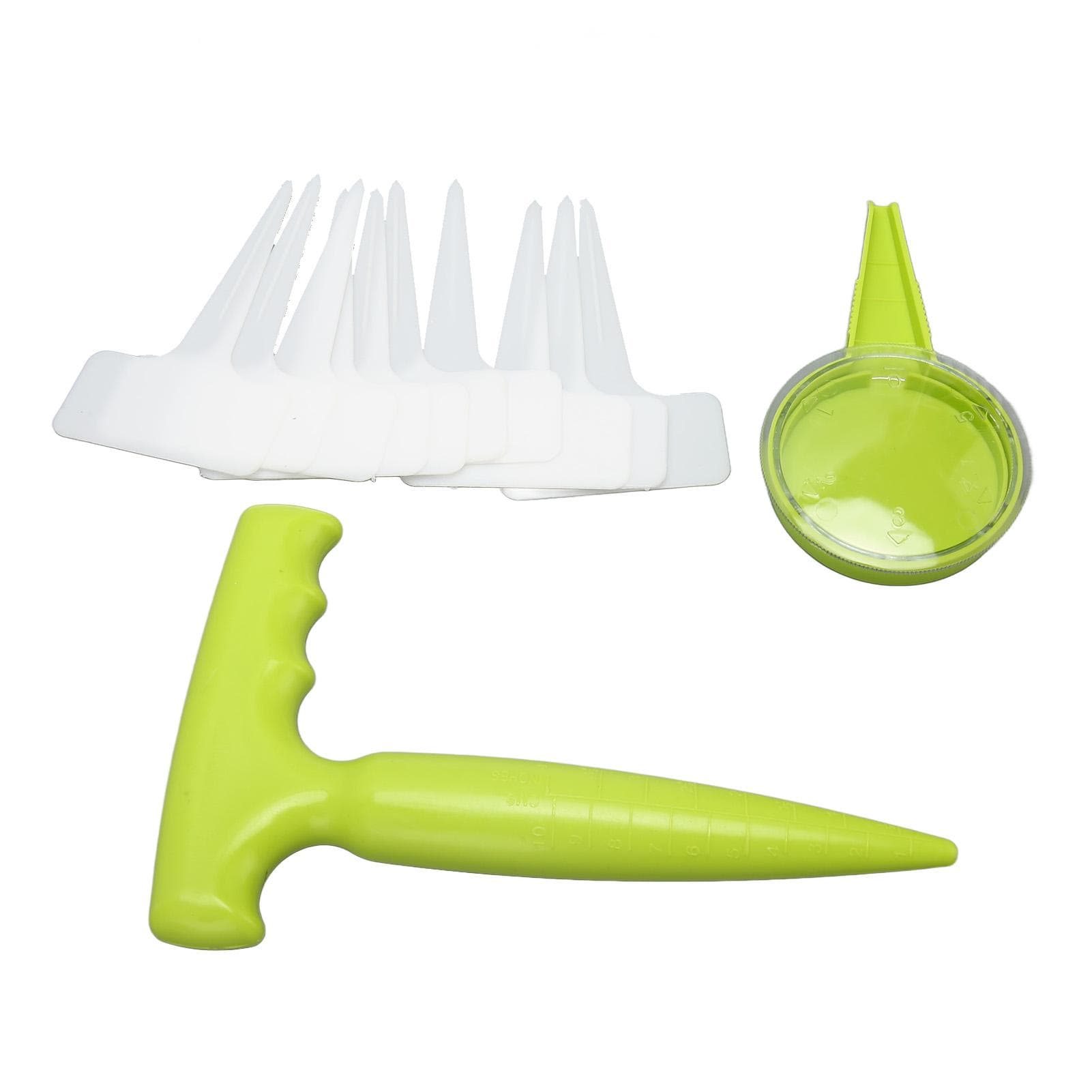 12pcs Seed Dispenser Planter Tool Set Seeder Sower with 5 Dial Settings Plant Dibber with
