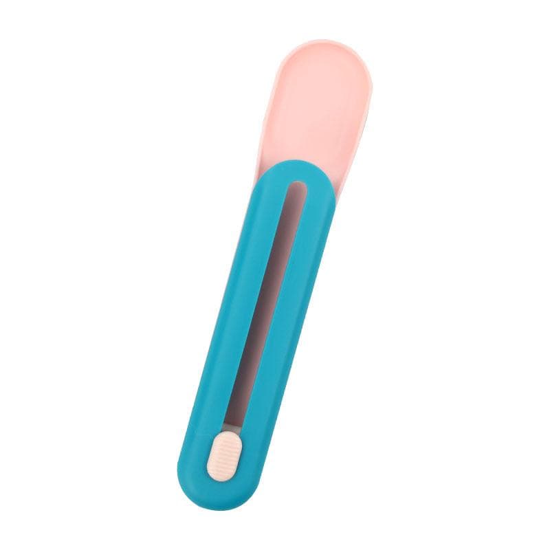 Pet Feed Spoon Food Scoop Cat Treat Bars Squeezer Cereal Dispenser Puppy Kitten Snack Liquid Food Scoop Pet Supplies blue