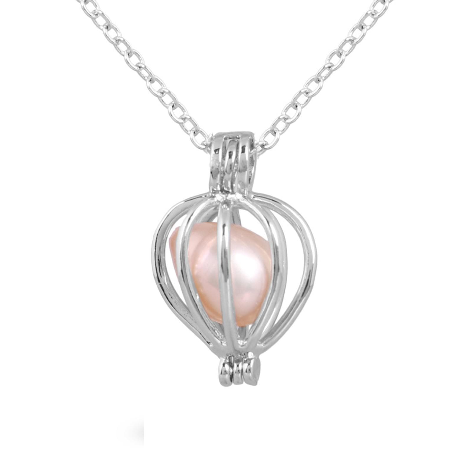 Natural Pearl Wishing Box Pendant Necklace One Size