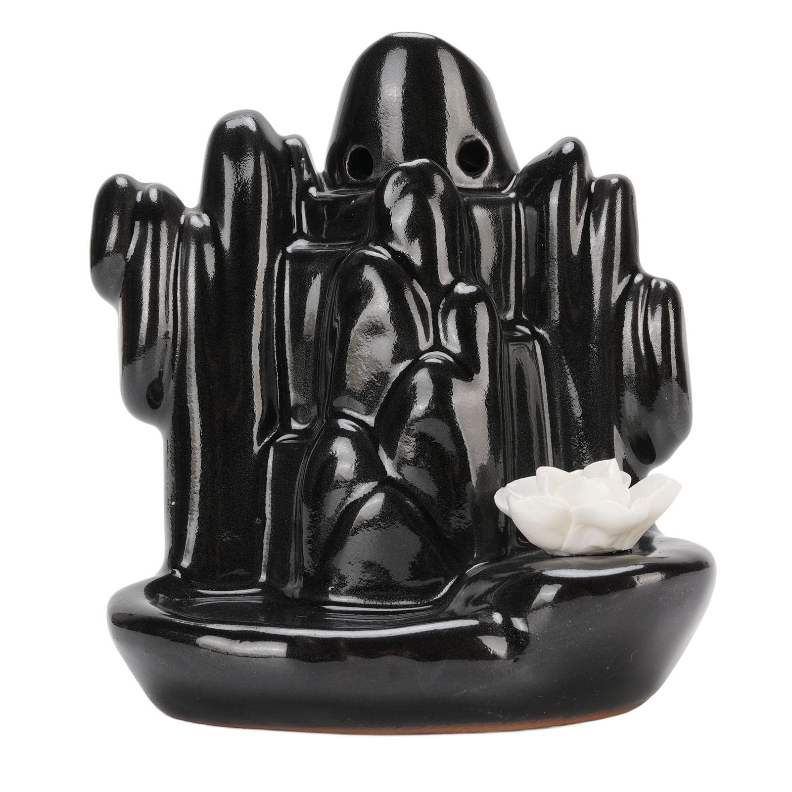 Waterfall Backflow Incense Holder Ceramic Mountain Incense Cone Holder Aromatherapy Ornament for