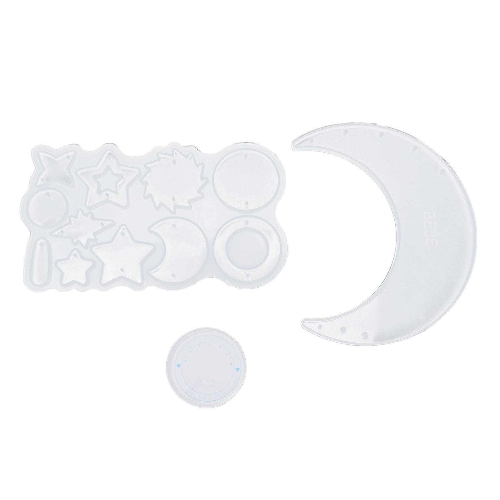 2pcs Resin Molds Durable Reusable Perforated Design Silicone Molding for Pendant with Fishing Line
