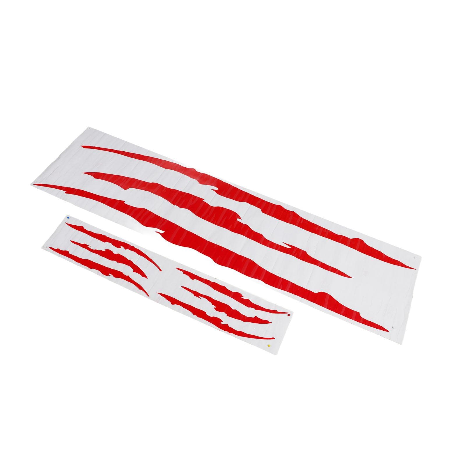 2Pcs Car Hood Cover Sticker Claw Mark Style Universal Engine Bonnet Decal for Vehicle Red red