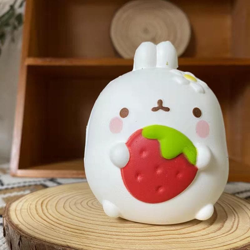 NEW Adult Kids Cute Chick Rabbit Strawberry Jumbo Squishy Kawaii Animal Slow Rising Stress Ball Fidget Toys Squeeze Food Toys