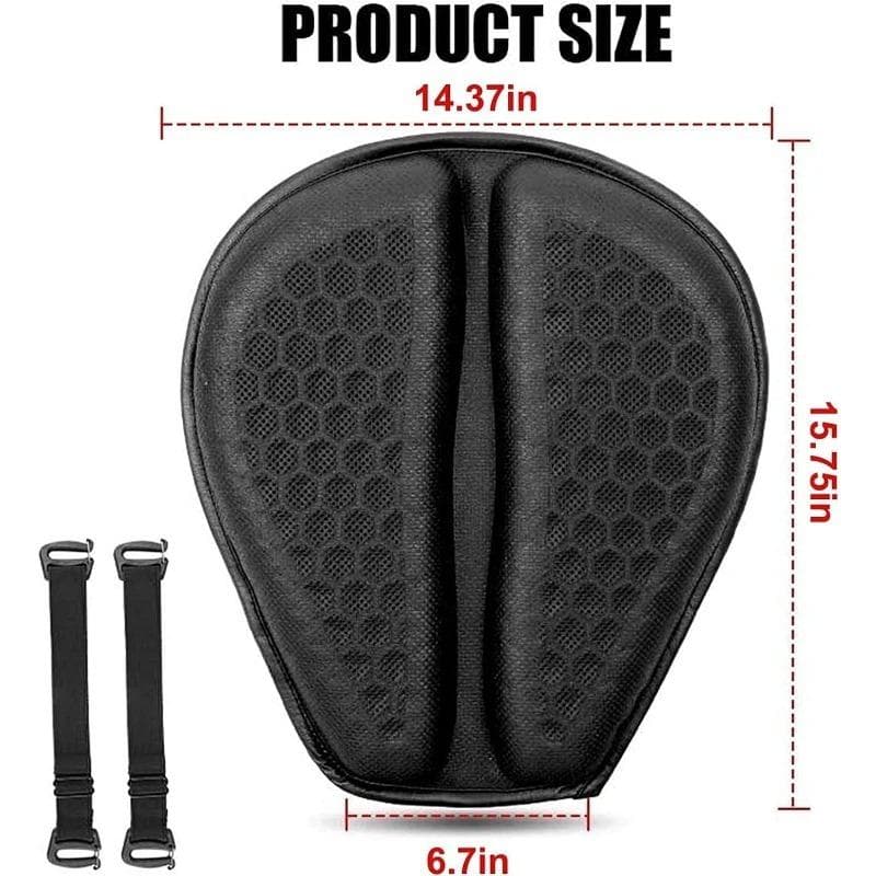 Motorcycle Seat Cushion 3D Honeycomb Anti-slip Motorcycle Gel Seat Cushion Moto Pressure Relief Ride Seat Pad Moto Accessories black