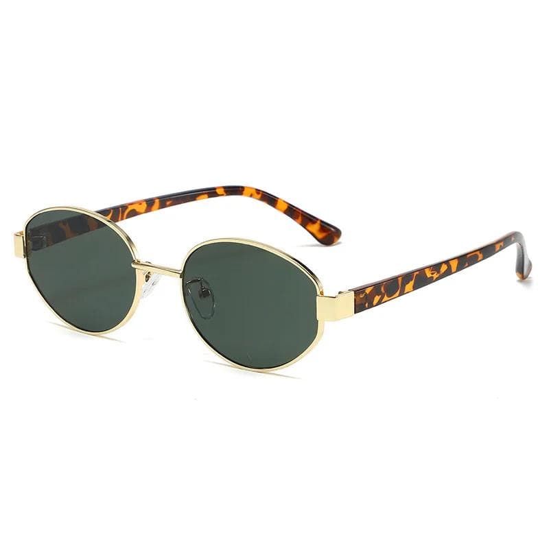 New Retro Oval Sunglasses Ins Fashion Street Style UV Protection Unisex Driving Sunglasses for Men and Women As shown