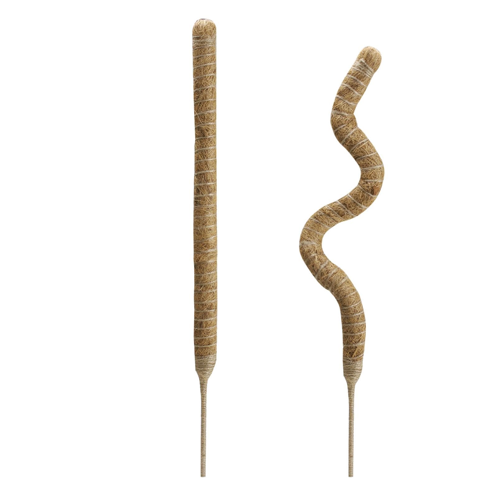 2/4/8pcs Pack Bendable Moss Pole for Plants Climbing Coco Coir Plant Support Sticks for Indoor Balcony Garden Monstera Plants 2pcs brown