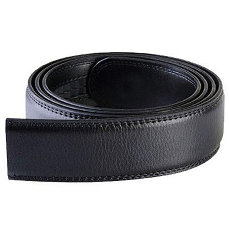 Large Size Belt No Buckle for Automatic Buckle PU Leather Belts Without Buckle for Men Women No Buckle 3.5cm Wide 150 160cm 115cm black