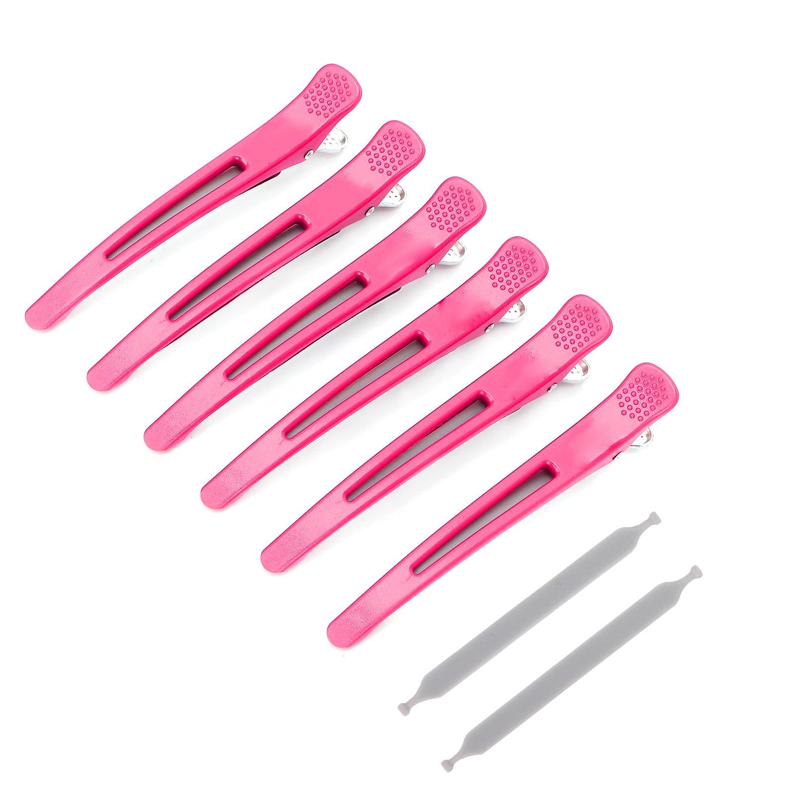 6Pcs Professional Hair Clips NonSlip Dividing Duckbill Hair Clips for Hair Cutting Styling(Rose Red rose red