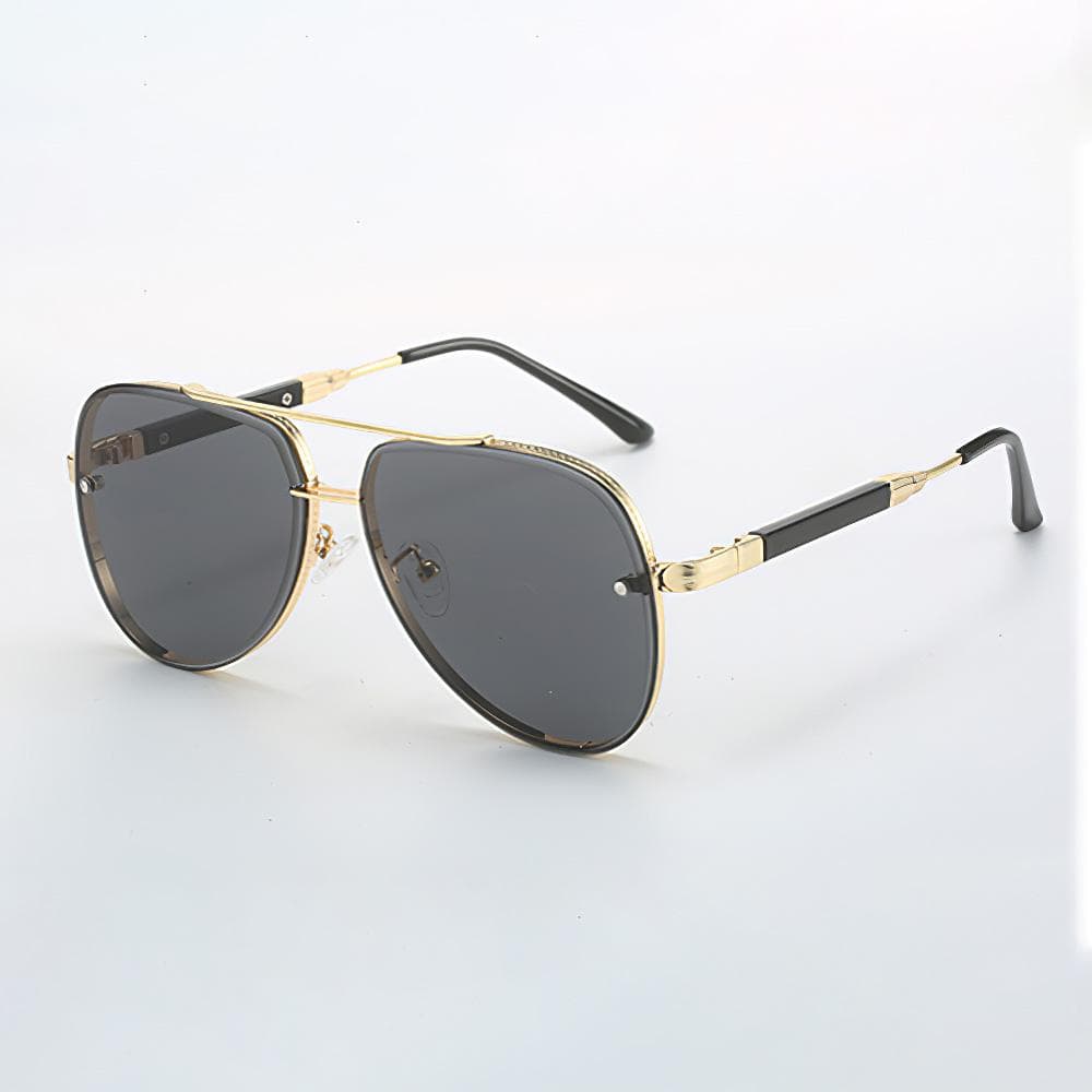 New Women Sunglasses Fashion Gradient Lenses Golden Frame Red Temple Modern Minimalist Stylish Design
