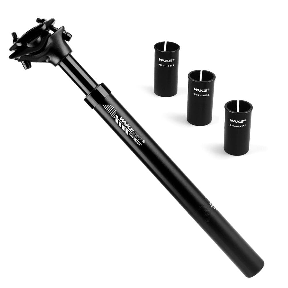 Bicycle Seatpost Bike Spring Suspension Seat Post with Spacers for Mountain Bike Road Bike black