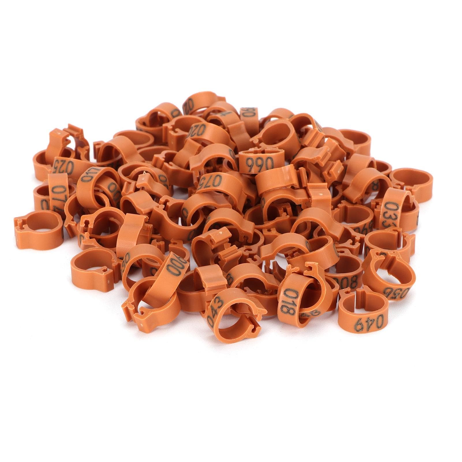 001?100 Numbered Bird Leg Bands 8mm Poultry Identify Rings Accessory for Birds PigeonsCoffee coffee