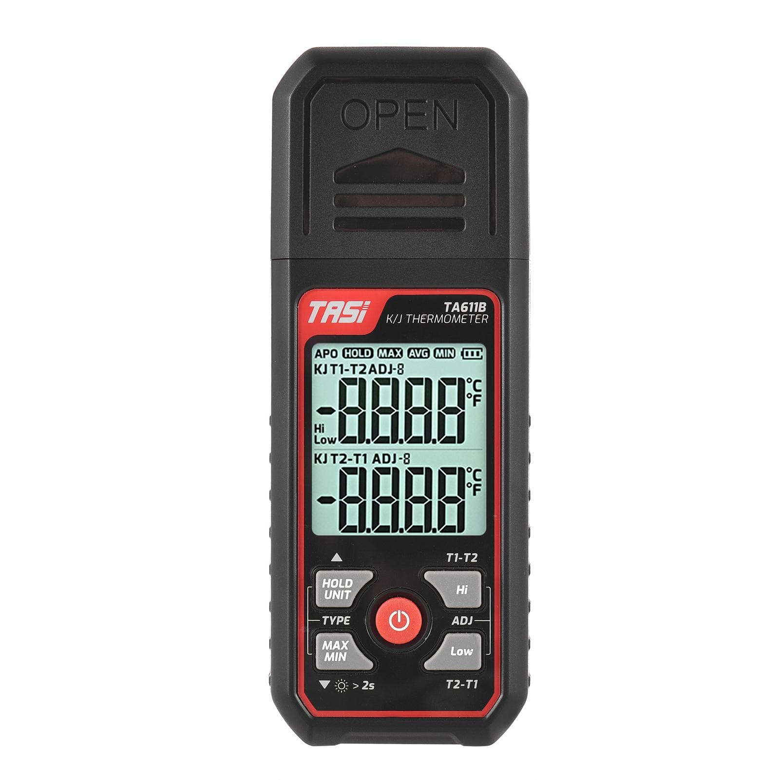 TASI TA611B K/J Thermometer Thermocouple -200~1372℃/ -328~2501℉ Handheld Digital LCD Temperature Meter TA611B