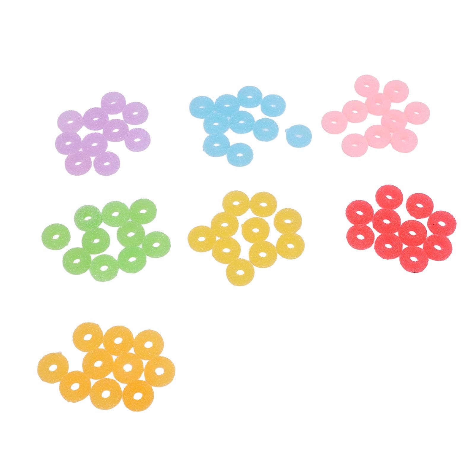 70PCS Set Donuts Charm Resin Lightweight Donut Craft Making Ornament for Handcraft