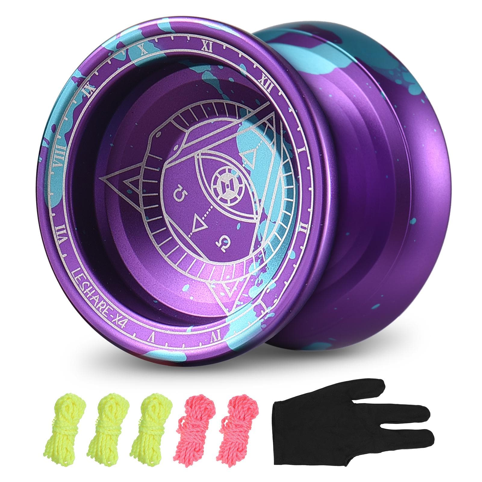 X4 God's Eye Competition Level YOYO Ball Purple & Blue