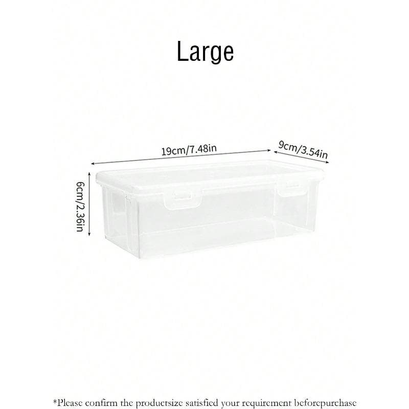 1pc Oversized Clear PP Nail Polish Storage Box Stackable Nail Art Tool Organizer, Salon-Grade Beauty Accessory Box 1pc
