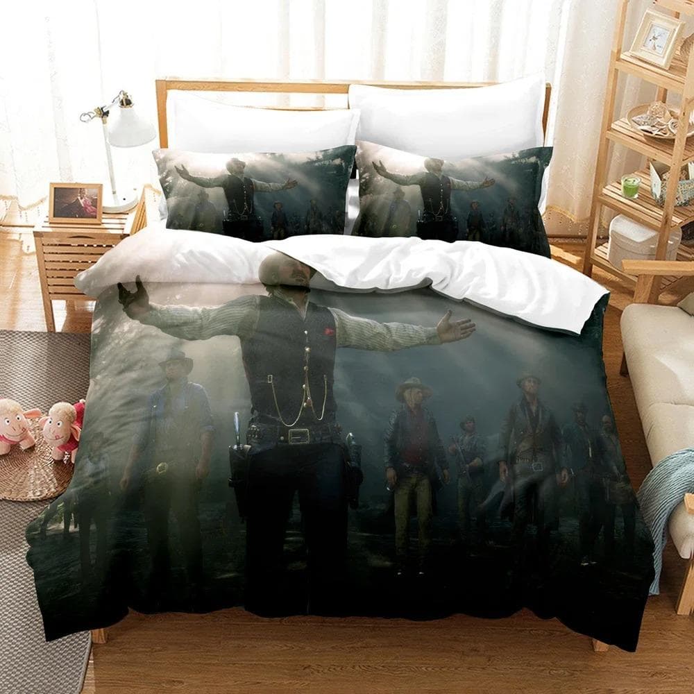 Fashion 3D Red Dead Redemption Bedding Sets Duvet Cover Set With Pillowcase Twin Full Queen King Bedclothes Bed Linen 70x133cm 2pcs