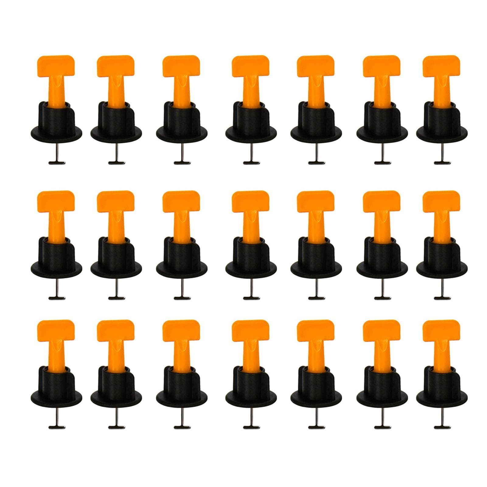 50 Pcs Tile Leveler 1.5mm Reusable Orange PP Stainless Steel Tile Leveling Tool for Home