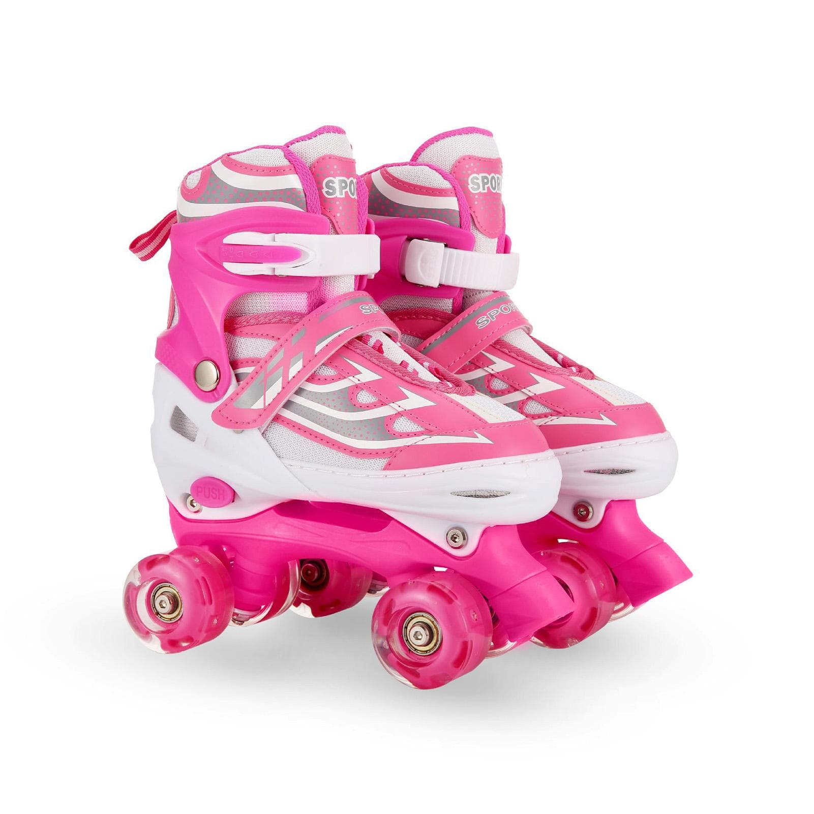 Light Up Roller Skates for Kids Perfect for Girls Ages 5-8 Ideal Rollerblades for Kids Ages 6-12 L pink