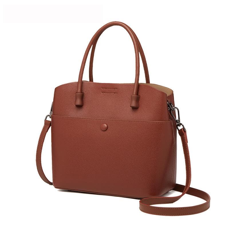 Light Luxury Retro Soft Leather Crossbody Bag for Women, Spring Handbag, Fashionable Single-shoulder Bag for Women 24*10*19cm brown