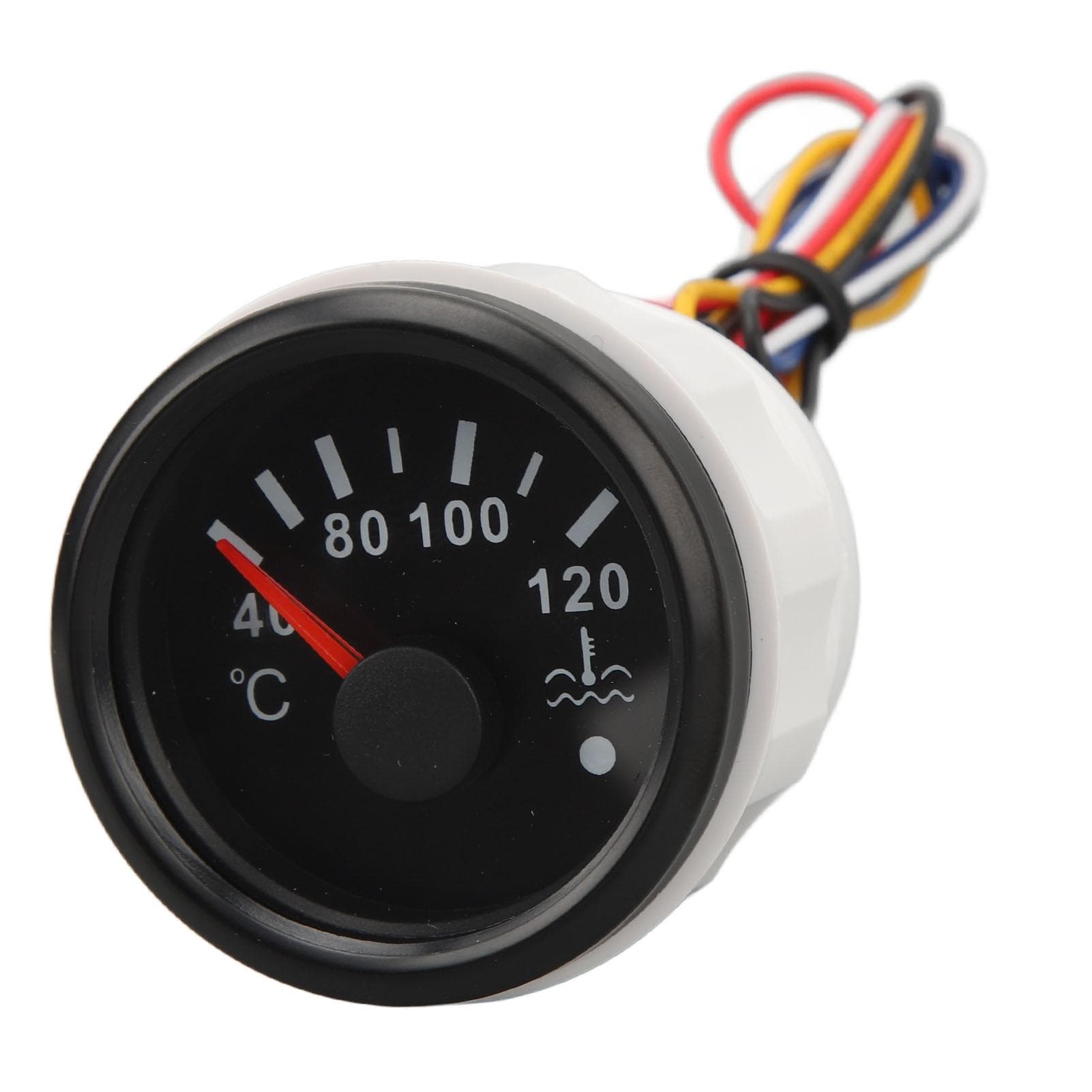 52MM Water Temperature Gauge 40 to 120 degrees C DC9 to 32V Pointer Water Temperature Meter with Backlight black