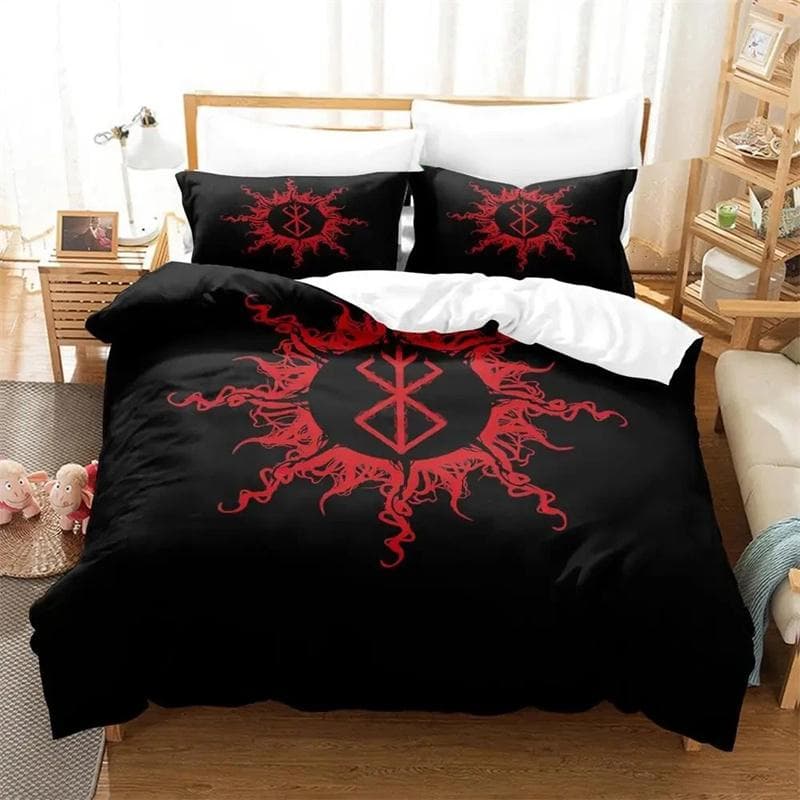3D Print Anime Berserk Bedding Set Boys Girls Twin Queen Size Duvet Cover Pillowcase Bed Kids Adult Duvet 2/3pcs Duvet Cover 135X200cm