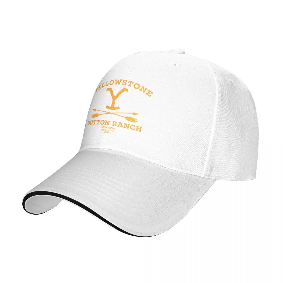 Yellowstone Dutton Ranch 1886 Baseball Cap Casual Sandwich Hats for Men Women Adjustable Caps Hat Outdoor Adjustable white