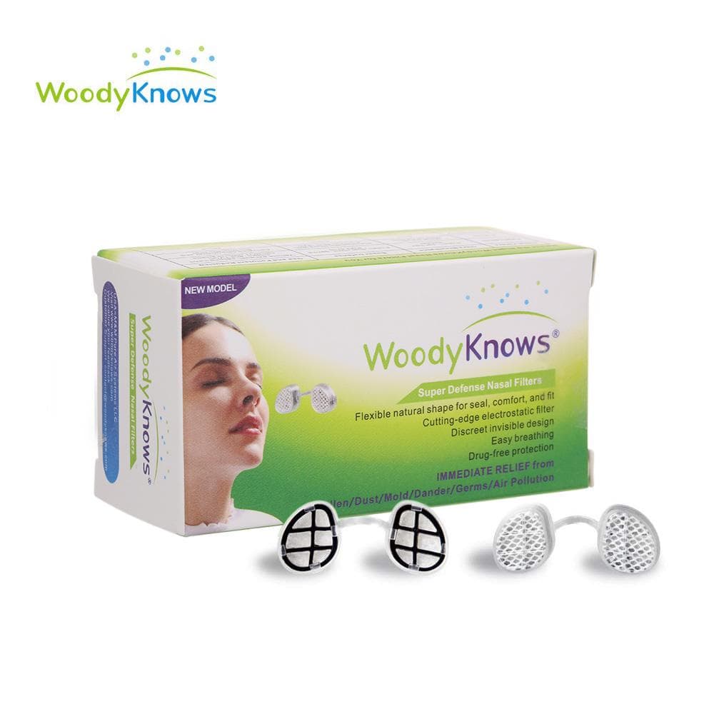 WoodyKnows Nasal Filters For Air Pollution Dust Pollen Allergies Hay Fever Round shape S M L XL