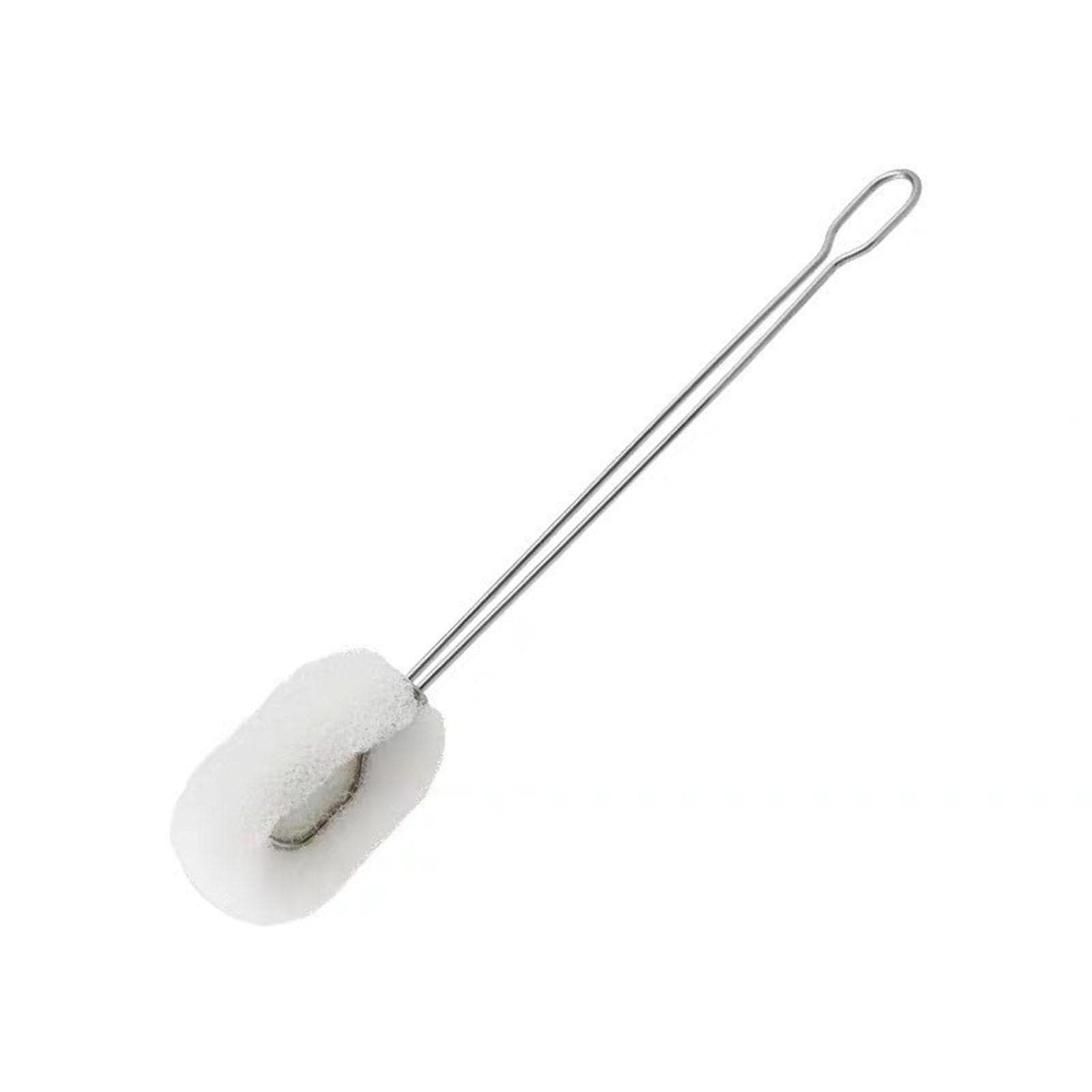 Cup Cleaning Brush with Long Stainless Steel Handle Replaceable Head Sponge Bottle Brush for 24cm / 9.4in