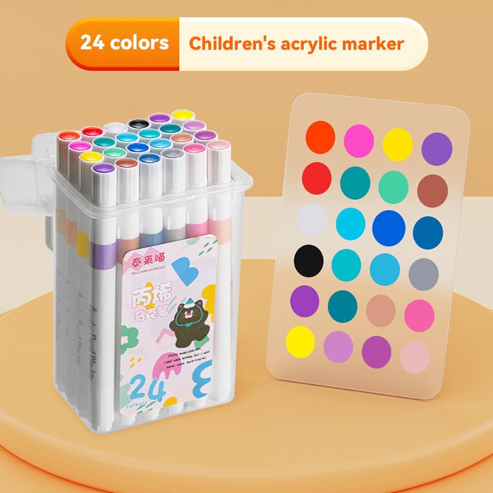 24/36/48/60/80 Color acrylic marker art paint special pen, children's DIY painting handicraft supplies