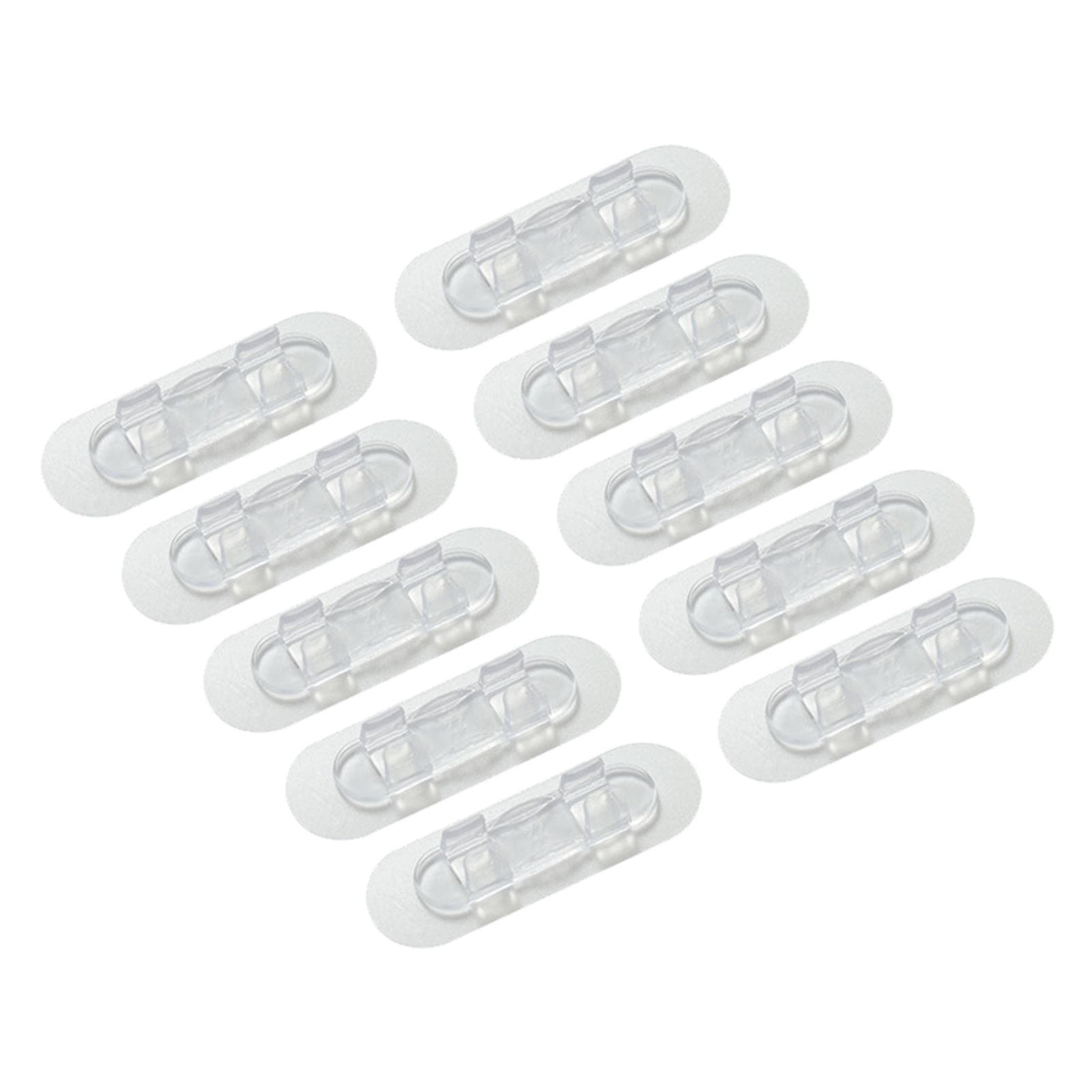 10pcs Adhesive Cable Clips Firm Secure Wall Wire Holders Cord Organizer for Home Office Workbench L L
