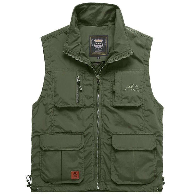 Thin outdoor quick-drying vest photography fishing multi-pocket casual vest vest male gray M M(for 4-6.5kg)