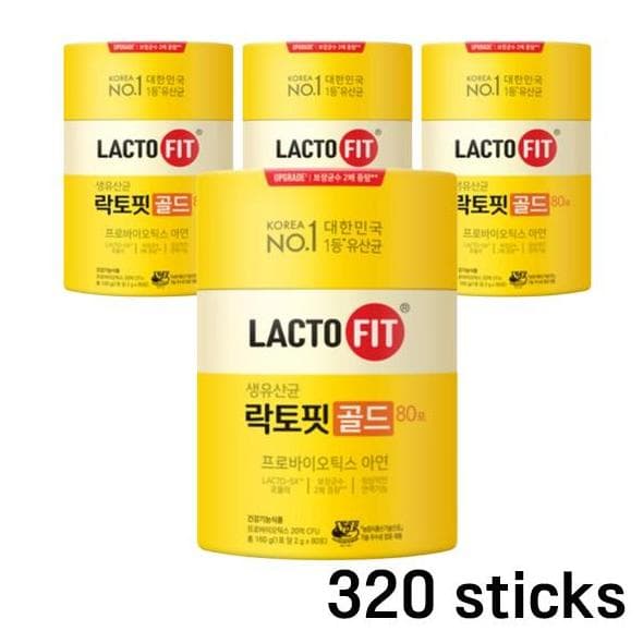 Chong Kun Dang Lacto-fit GOLD 50 Sticks, 80 Sticks (8 Options) #80sticks 4box(320sticks)