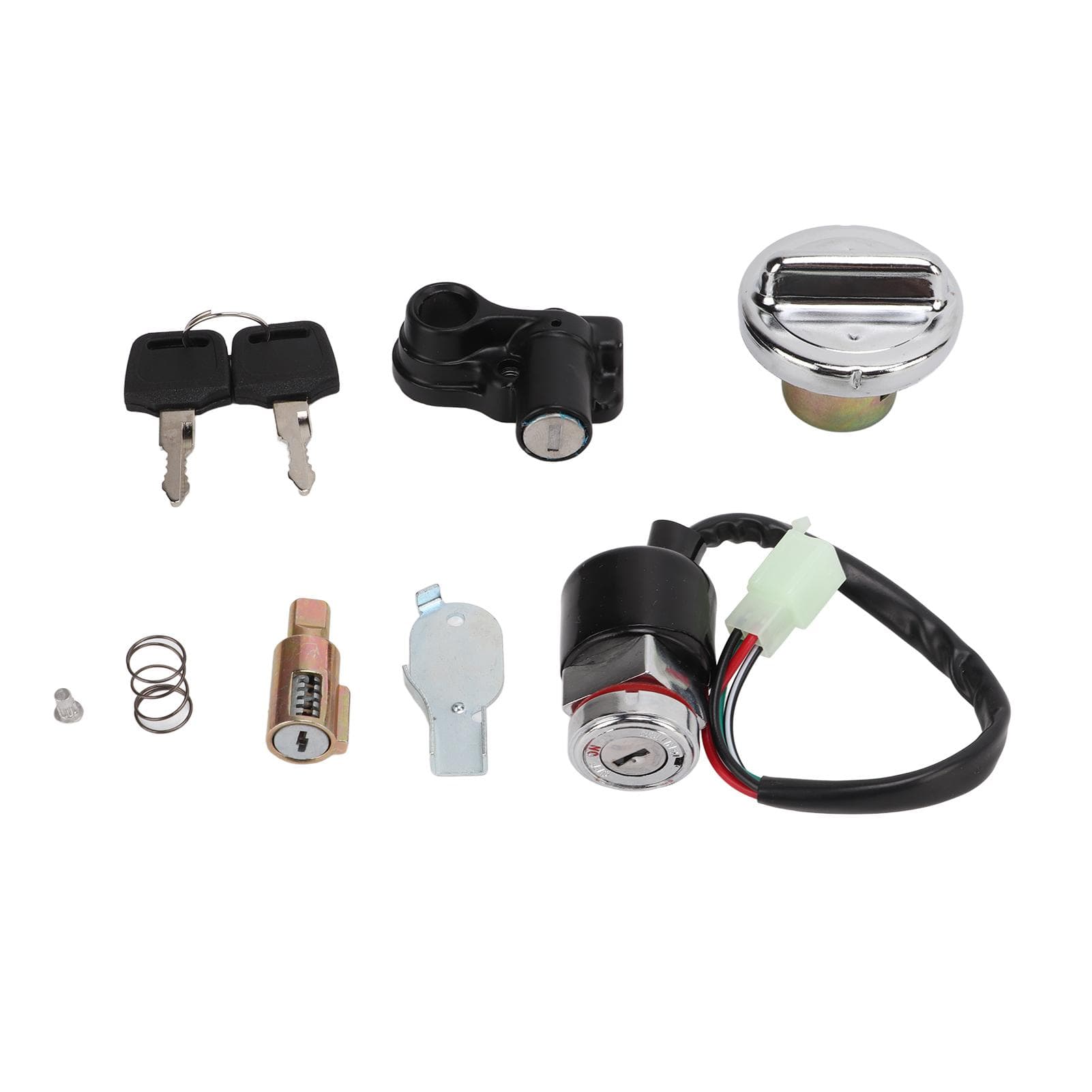 Ignition Switch Gas Cover Kit Helmet Lock 2?Key Replacement for Dax Skyteam 50cc 125cc